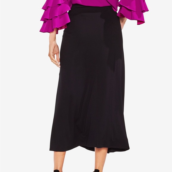 Vince Camuto Twist-Front Midi Skirt Black XL New - Picture 4 of 6